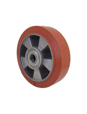 GALET CAOUTCHOUC HAUTE TEMPÉRATURE 280°C DIAMÈTRE 160/50 AVEC ROULEMENTS À BILLES 20MM