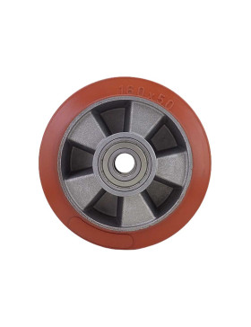 GALET CAOUTCHOUC HAUTE TEMPÉRATURE 280°C DIAMÈTRE 160/50 AVEC ROULEMENTS À BILLES 20MM