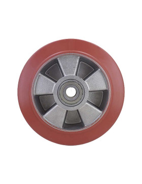 GALET CAOUTCHOUC HAUTE TEMPÉRATURE 280°C DIAMÈTRE 200/50 AVEC ROULEMENTS À BILLES 20MM