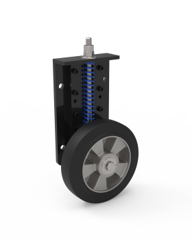 Castor FOR REINFORCED SPRING SLIDING GATE DIAMETER 200 MM LOAD 450KG WITH 100 MM VERTICAL TRAVEL