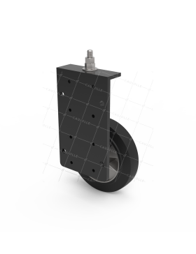 ROULETTE POUR PORTAIL COULISSANT RENFORCÉE À RESSORT DIAMÈTRE 200 MM CHARGE 450KG AVEC 100 MM DE DÉBATTEMENT VERTICAL