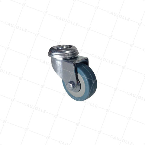 Castor A Bolt hole ANTI TRACES DIAMETER 50 MM LOAD 35 KILOS - COL 50 O • Caujolle