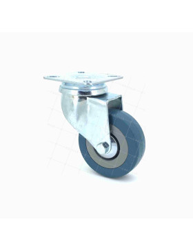 Castor OF FLEXIBLE NON-STAINING RUBBER DIAMETER 60 MM LOAD 35KG - COL 60 P • Caujolle