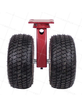 ROULETTE DOUBLE ROUE GONFLÉE GRAND FORMAT DIAMÈTRE 400 MM CHARGE 1000 KG - S20-1 400 DOUBLE GONFLEE