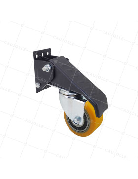 LOT DE 4 - ROULETTE POLYURÉTHANE RETRACTABLE POUR ÉTABLI DIAMÈTRE 60 MM CHARGE 60KG LOT DE 4 - ELEVATOR PU X4 • Caujolle