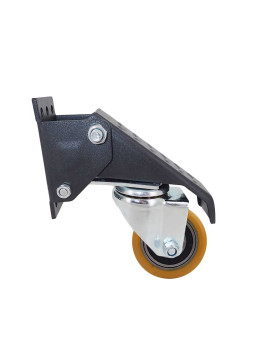 LOT DE 4 - ROULETTE POLYURÉTHANE RETRACTABLE POUR ÉTABLI DIAMÈTRE 60 MM CHARGE 60KG LOT DE 4 - ELEVATOR PU X4