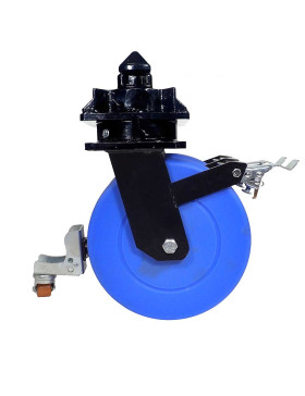ROULETTE DE CONTAINER NYLON BLEU DOUBLE 305 MM CHARGE 3600KG FIXATION TWIST-LOCK