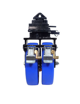 BLUE NYLON CONTAINER WHEEL DOUBLE 305 MM LOAD 3600KG TWIST-LOCK FIXING