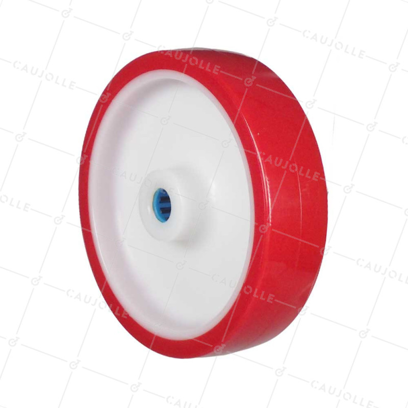 Wheel BI MATERIAL NYLON POLYURETHANE DIAMETER 200 MM LOAD 300 KG Bearing BALL BEARINGS STAINLESS STEEL 20 MM - S2450BP 200/50 LM