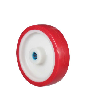ROUE BI MATIERE NYLON POLYURETHANE DIAMETRE 175 MM CHARGE 300 KG ROULEMENT A ROULEAUX INOX 20 MM - S2450BP 175/45 LM58 RR INOX 2