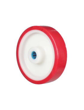 ROUE BI MATIERE NYLON POLYURETHANE DIAMETRE 160 MM CHARGE 200 KG ROULEMENT A ROULEAUX INOX 20 MM - S2450BP 160/40 LM58 RR INOX 2