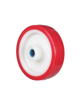Wheel BI MATERIAL NYLON POLYURETHANE DIAMETER 150 MM LOAD 200 KG Bearing WITH STAINLESS STEEL ROLLS 20 MM - S2450BP 150/40 LM60 