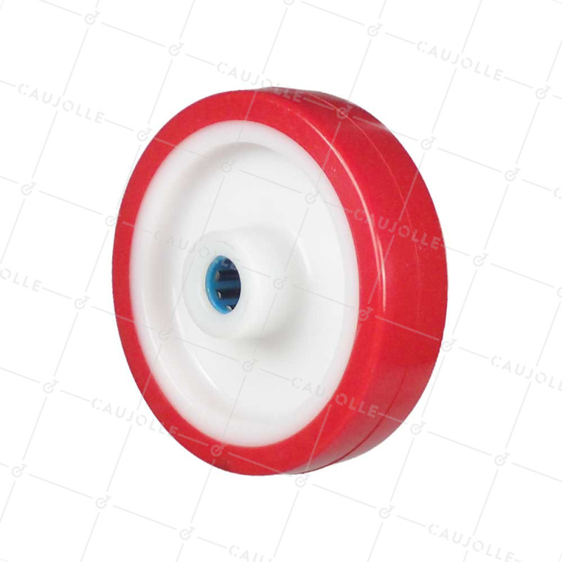 Wheel BI MATERIAL NYLON POLYURETHANE DIAMETER 150 MM LOAD 200 KG Bearing WITH STAINLESS STEEL ROLLS 20 MM - S2450BP 150/40 LM60 