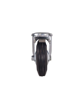 Castor CLASSIC HANDLING CASTOR WITH EYE RUBBER BRAKE DIAMETER 125 MM LOAD 100 KG WITH 12 MM FIXING - S06C125LAF
