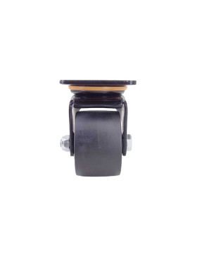 ROULETTE PIVOTANTE EXTRA BASSE EN NYLON FIBRÉ DIAMÈTRE 75 MM CHARGE 600 KG - BLACK SURB XTREM 75 P