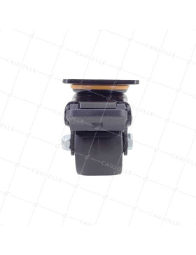 ROULETTE PIVOTANTE À FREIN EXTRA BASSE EN NYLON FIBRÉ DIAMÈTRE 75 MM CHARGE 600 KG - BLACK SURB XTREM 75 PAF