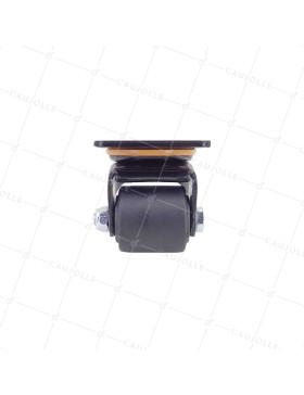 ROULETTE PIVOTANTE EXTRA BASSE EN NYLON FIBRÉ DIAMÈTRE 50 MM CHARGE 400 KG - BLACK SURB XTREM 50 P
