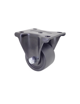 ROULETTE FIXE EXTRA BASSE EN NYLON FIBRÉ DIAMÈTRE 75 MM CHARGE 600 KG - BLACK SURB XTREM 75 FIXE
