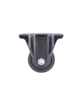 ROULETTE FIXE EXTRA BASSE EN NYLON FIBRÉ DIAMÈTRE 75 MM CHARGE 600 KG - BLACK SURB XTREM 75 FIXE