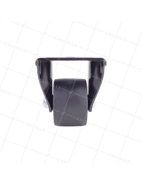ROULETTE FIXE EXTRA BASSE EN NYLON FIBRÉ DIAMÈTRE 75 MM CHARGE 600 KG - BLACK SURB XTREM 75 FIXE