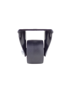 ROULETTE FIXE EXTRA BASSE EN NYLON FIBRÉ DIAMÈTRE 75 MM CHARGE 600 KG - BLACK SURB XTREM 75 FIXE