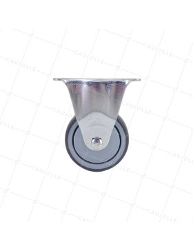 Castor FIXED WITH FLEXIBLE RUBBER, WEAR-RESISTANT AND NON-STAINING DIAMETER 80MM LOAD 100 KG - S15.F 80