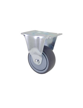 Castor FIXED WITH FLEXIBLE RUBBER, WEAR-RESISTANT AND NON-STAINING DIAMETER 80MM LOAD 100 KG - S15.F 80