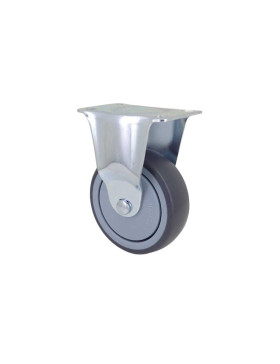 Castor FIXED SOFT RUBBER ANTI-WEAR AND NON-STAINING DIAMETER 100MM LOAD 130 KG - S15.F 100