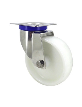 Castor STAINLESS STEEL NYLON SWIVEL CASTOR DIAMETER 125 MM LOAD 150 KG