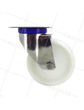 Castor STAINLESS STEEL NYLON SWIVEL CASTOR DIAMETER 125 MM LOAD 150 KG
