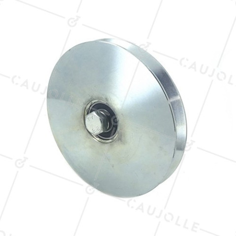NARROW GATE WHEEL DIAMETER 160 MM FOR UNIVERSAL TRIANGULAR RAIL LOAD 550 KG AXLE 14 MM - GAGV160E • Caujolle