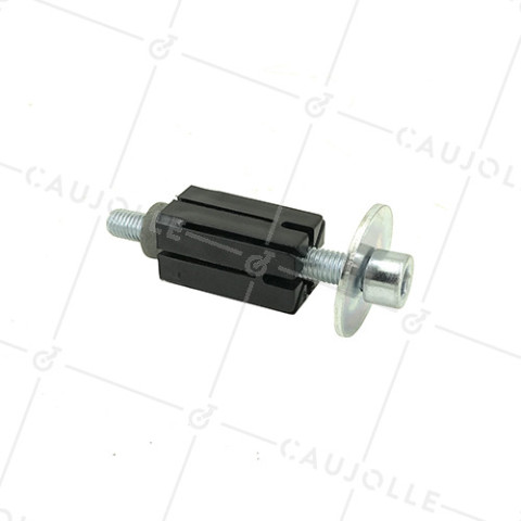 EXPANDABLE MOUNTING SOCKET FOR SQUARE TUBE OF 25 MM TO 27 MM INTERIOR AND Castor WITH A HOLE OF 10 TO 12 MM • Caujolle
