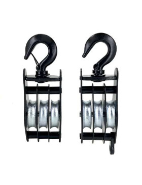 PAIRE DE MOUFLE DE LEVAGE POUR CORDE DE 10 MM DIAMETRE 45 MM CHARGE 150 KG