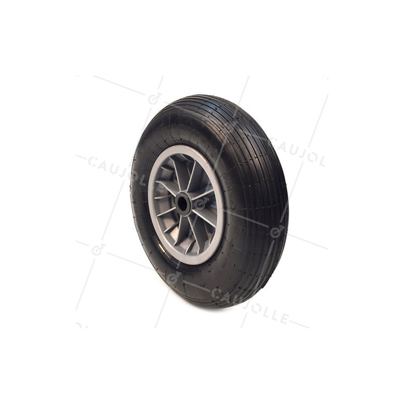 Wheelbarrow wheel INFLATABLE DIAMETER 400 MM LOAD 150 KG AXLE 20 MM - S1006P R20/74