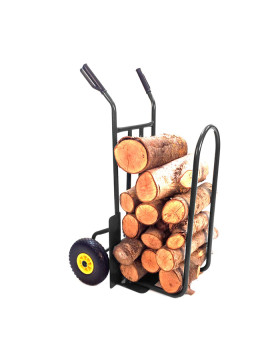 SACK TRUCK FOR LOGS WITH 2 PUNCTURE-PROOF WHEELS 