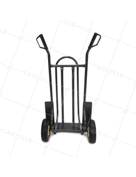 SACK TRUCK FOR LOGS WITH 2 PUNCTURE-PROOF WHEELS 