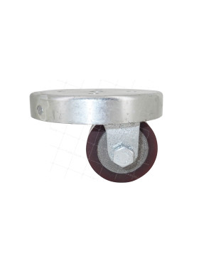 ROULETTE EXTRA-BASSE EN FONTE ET POLYURETHANE FORTE CHARGE DIAMÈTRE 50 MM HAUTEUR 64 MM CHARGE 160 KG - SURB 50 FONTE PU