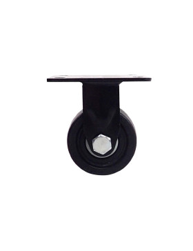 ROULETTE FIXE EXTRA BASSE EN NYLON FIBRÉ FORTE CHARGE DIAMÈTRE 75 MM CHARGE 600 KG - BLACK SURB 75 FIXE