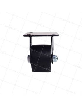 Castor FIXED EXTRA LOW IN FIBER NYLON HIGH LOAD DIAMETER 75 MM LOAD 600 KG - BLACK SURB 75 FIXED