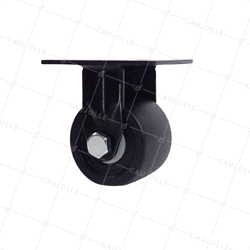 Castor FIXED EXTRA LOW IN FIBER NYLON HIGH LOAD DIAMETER 75 MM LOAD 600 KG - BLACK SURB 75 FIXED