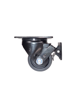 ROULETTE PIVOTANTE EXTRA BASSE EN NYLON FIBRÉ FORTE CHARGE DIAMÈTRE 75 MM CHARGE 600 KG - BLACK SURB 75PAF