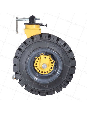 ROULETTE DE CONTAINER CAOUTCHOUC DOUBLE ROUE DIAMETRE 541 MM CHARGE 2500 KG
