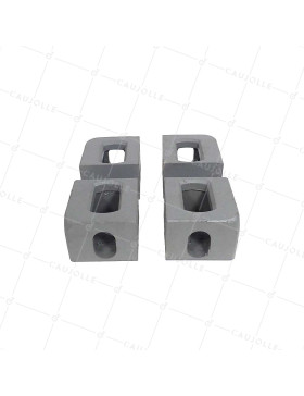 SET OF 4 ISO 1161 CORNERS IN CAST STEEL FOR MARITIME CONTAINER - BR x 2 / BL x 2