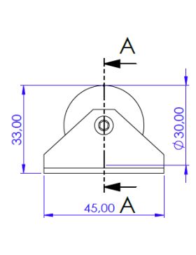 LINEAR GUIDING ROLLER CORROSION-RESISTANT DIAMETER 30 MM LOAD 100 KG - S86 30 INOX 304