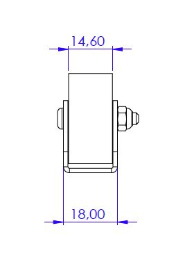 LINEAR GUIDING ROLLER CORROSION-RESISTANT DIAMETER 30 MM LOAD 100 KG - S86 30 INOX 304