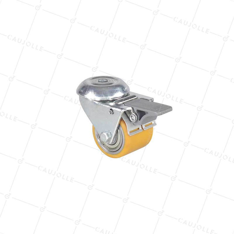 Castor EXTRA-LOW FIXING WITH EYE FOR HIGH LOAD BRAKE DIAMETER 50 MM HEIGHT 72 MM LOAD 150 KG - SURB 50 OAF