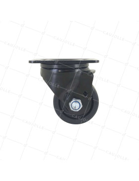 ROULETTE PIVOTANTE EXTRA BASSE EN NYLON FIBRÉ DIAMÈTRE 75 MM CHARGE 600 KG - BLACK SURB 75P