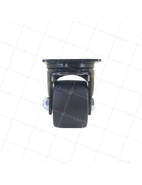 ROULETTE PIVOTANTE EXTRA BASSE EN NYLON FIBRÉ DIAMÈTRE 75 MM CHARGE 600 KG - BLACK SURB 75P