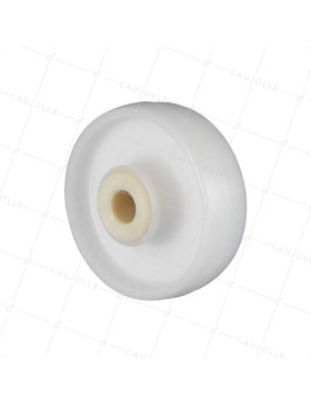 REINFORCED NYLON WHEEL HEAVY LOAD DIAMETER 125 MM LOAD 200 KG AXLE 20 MM SMOOTH - S2450 125/40 LM60 L20 • Caujolle