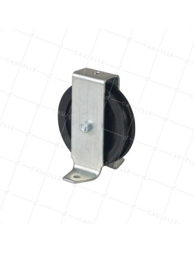 POULIE À PATTES DIAMÈTRE 70 MM CHARGE 60 KG POUR CABLE DE 8 MM - PP70B • Caujolle